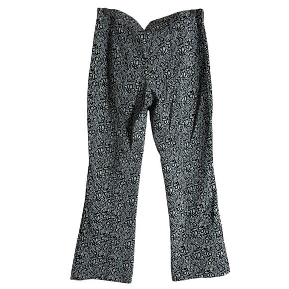 Maeve Anthropologie The Margot Kick-Flare Cropped Pants Blue Paisley Jacquard S - Picture 10 of 12